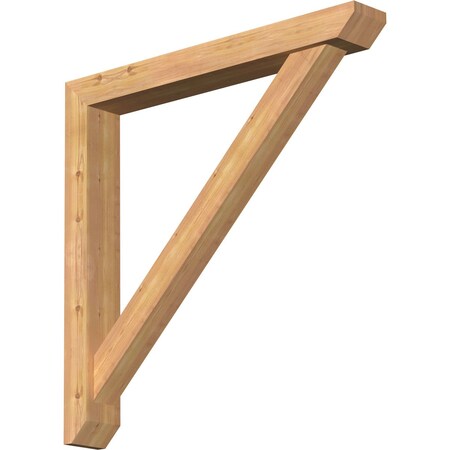 Ekena Millwork Traditional Slat Smooth Bracket w/ Offset Brace, Western Red Cedar, 5 1/2"W x 42"D x 42"H BKT0604X42X42TRA06SWR